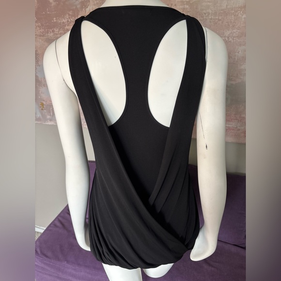 Vintage Marciano Elegant Black Draped Layered Tank with Racer Back M‎ - Picture 13 of 16